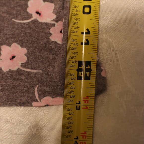 JoySpun Pajama Set Grey and Pink Short Sleeve Top and Drawstring Waist Short XL - Picture 15 of 16